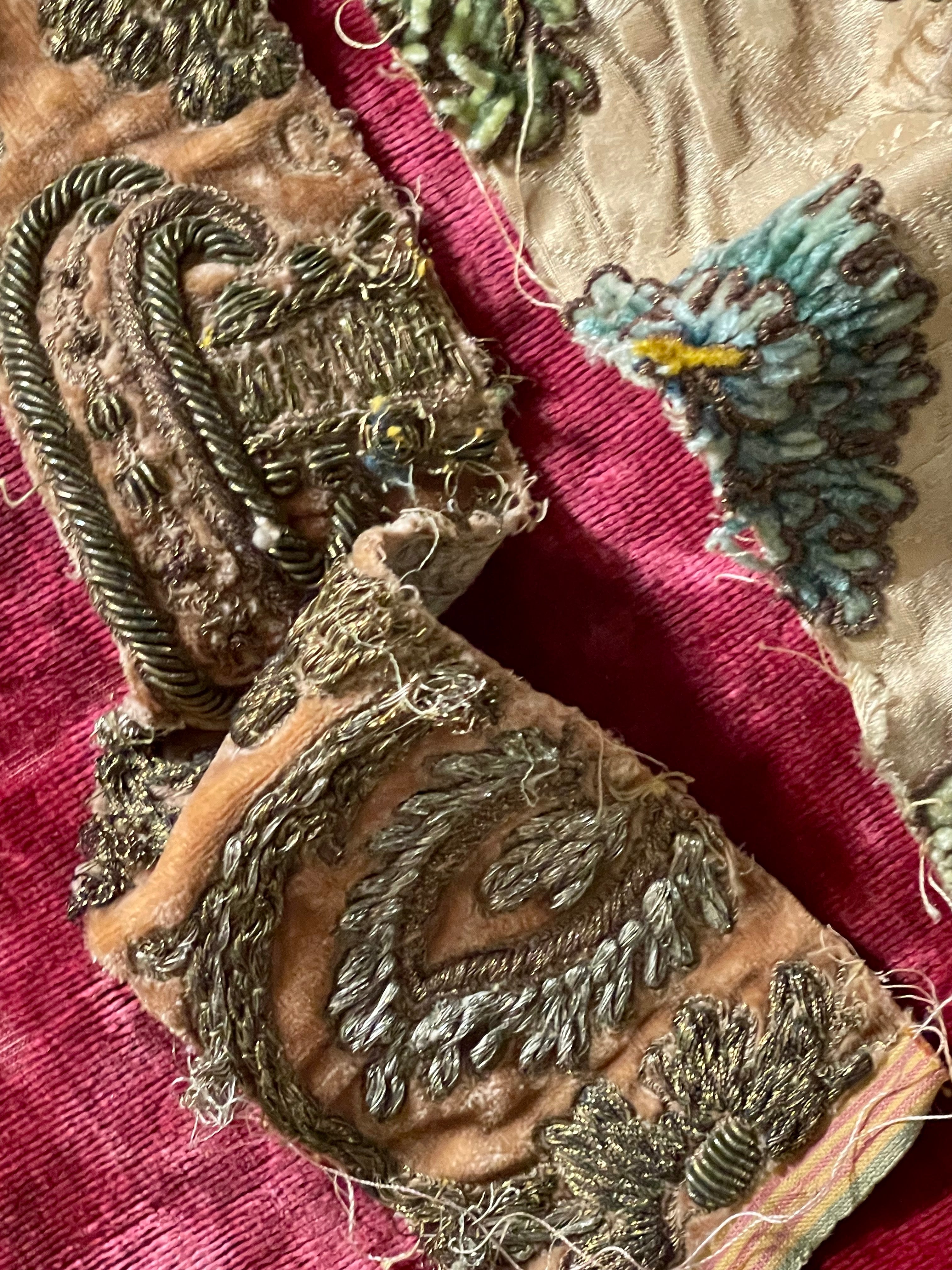 Antique Metallic Embridered Silk Velvet Project Group