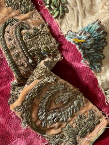 Antique Metallic Embridered Silk Velvet Project Group