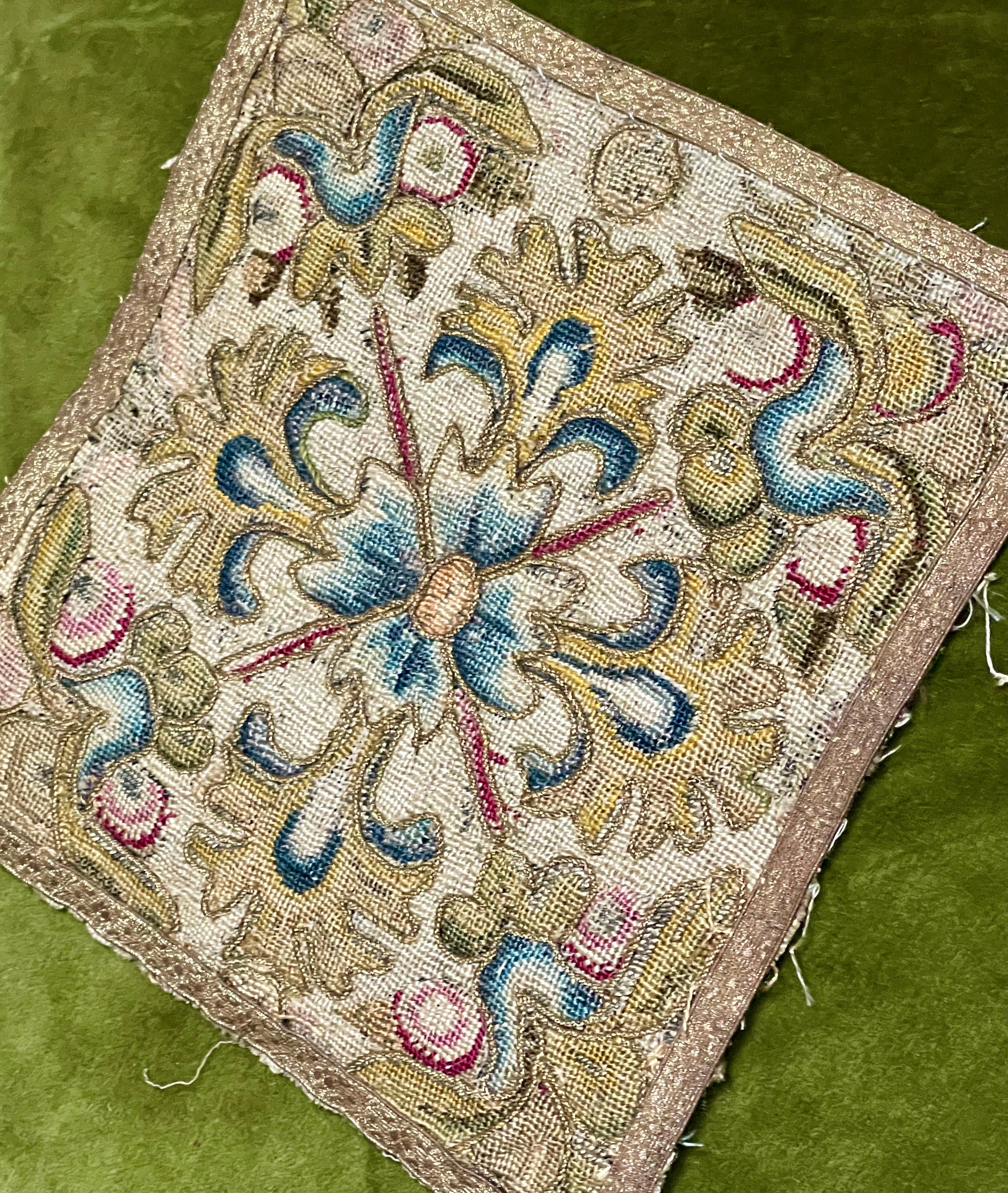 17th Century Embroidery Square