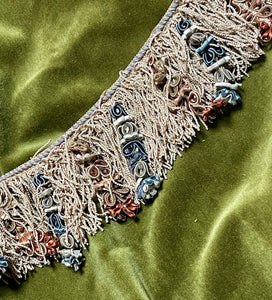 Antique French Wired Silk Passementerie Tassel Trim