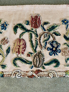 18th Century English Crewelwork Valance