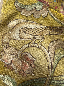 17th Century Italian Silk Floss Embroidered Panel