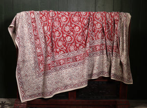 Antique Kalamkari Indo Persian Block Printed Textile