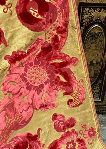 Venetian Cisele Silk Velvet Early 18th Century