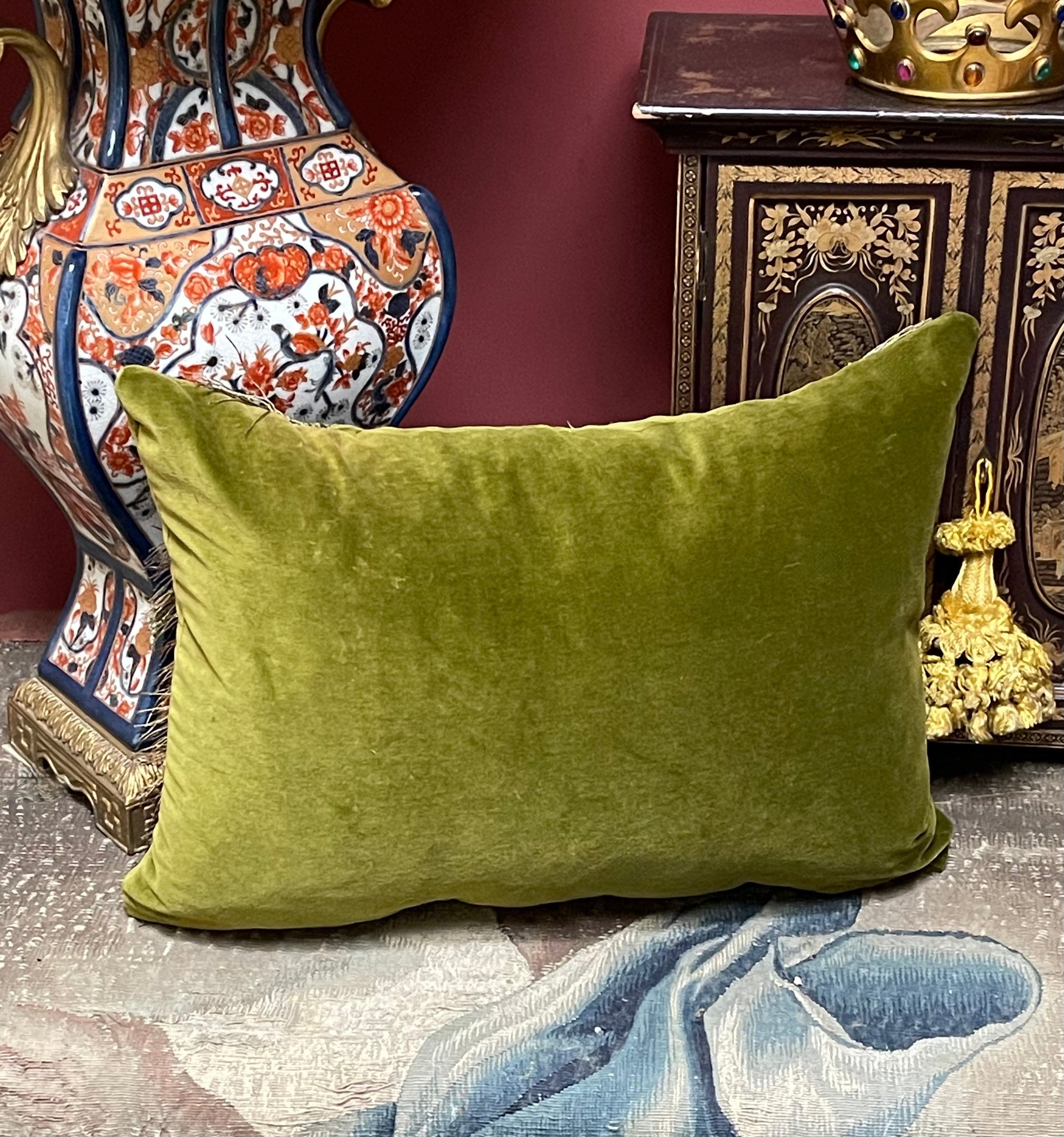 Antique Pillow 17th Century Pomegranate Needlework Slip
