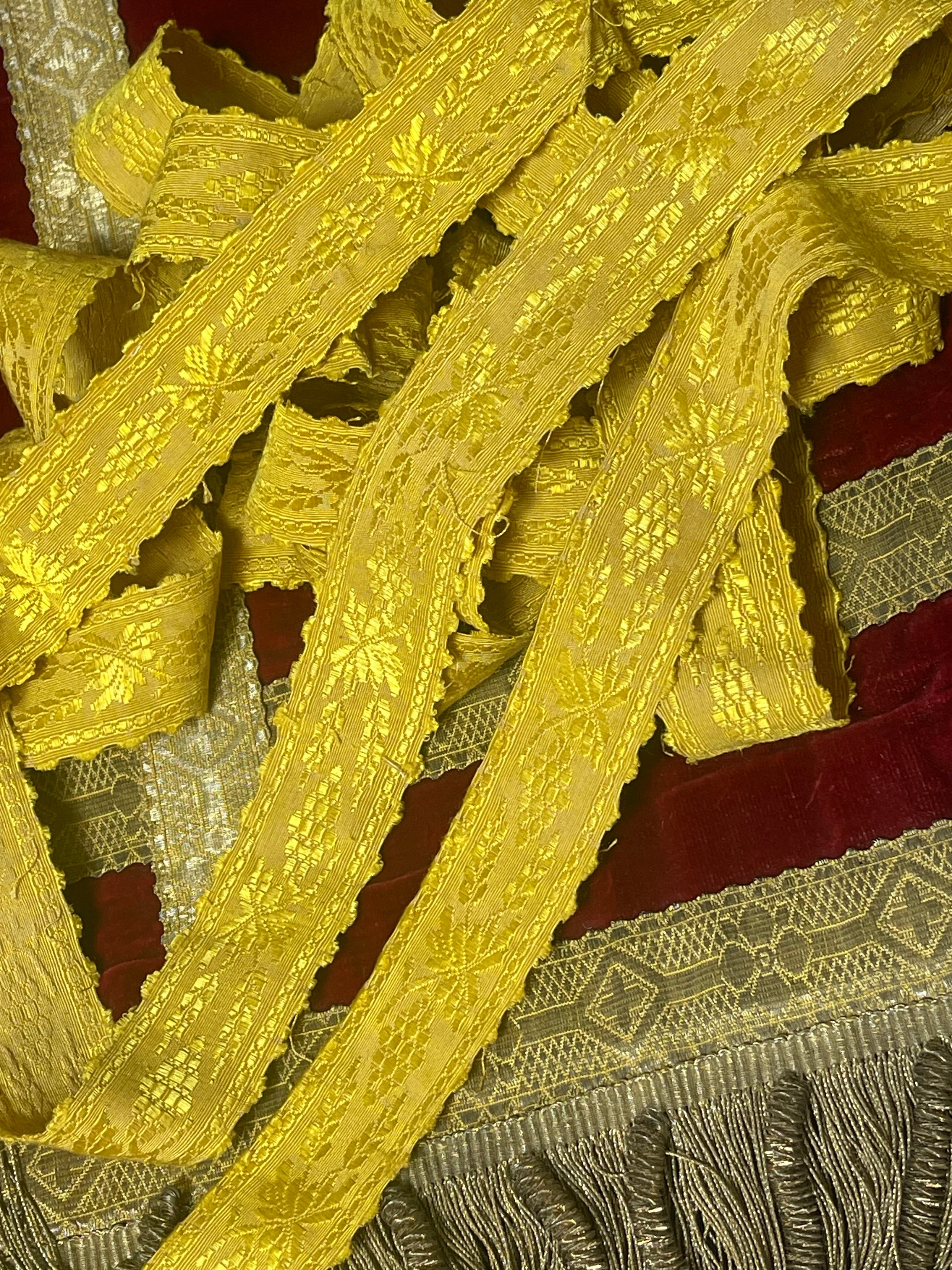 18th Century Silk Braid Acid Yellow