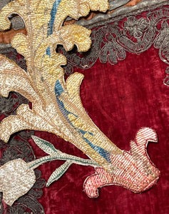 17th Century Silk Embroidered Slip