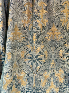 Magnificent Palazzo Curtains Printed Blue and Gold