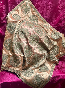 Antique Ottoman Metallic Embroidered Silk Cover