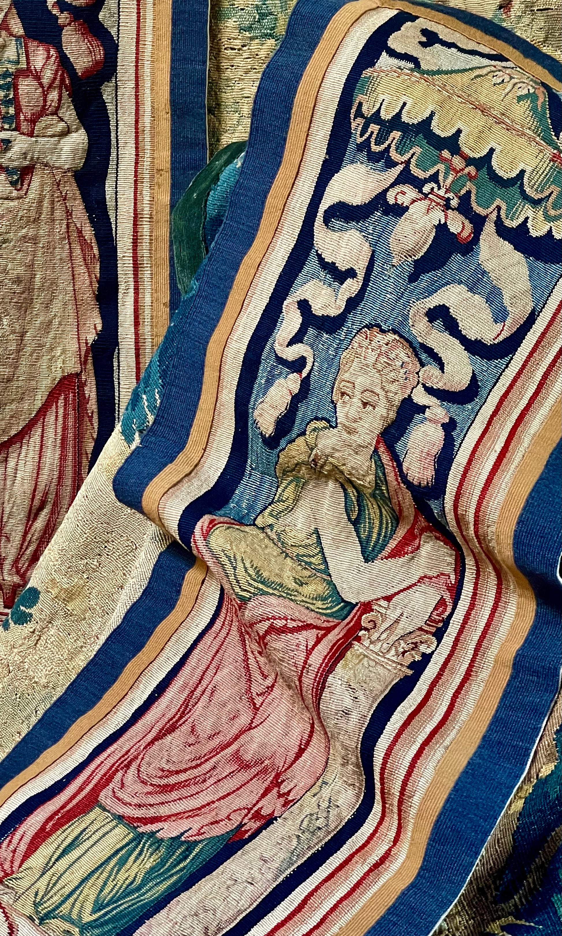 17th Century French Aubusson Tapestry Figural Panel