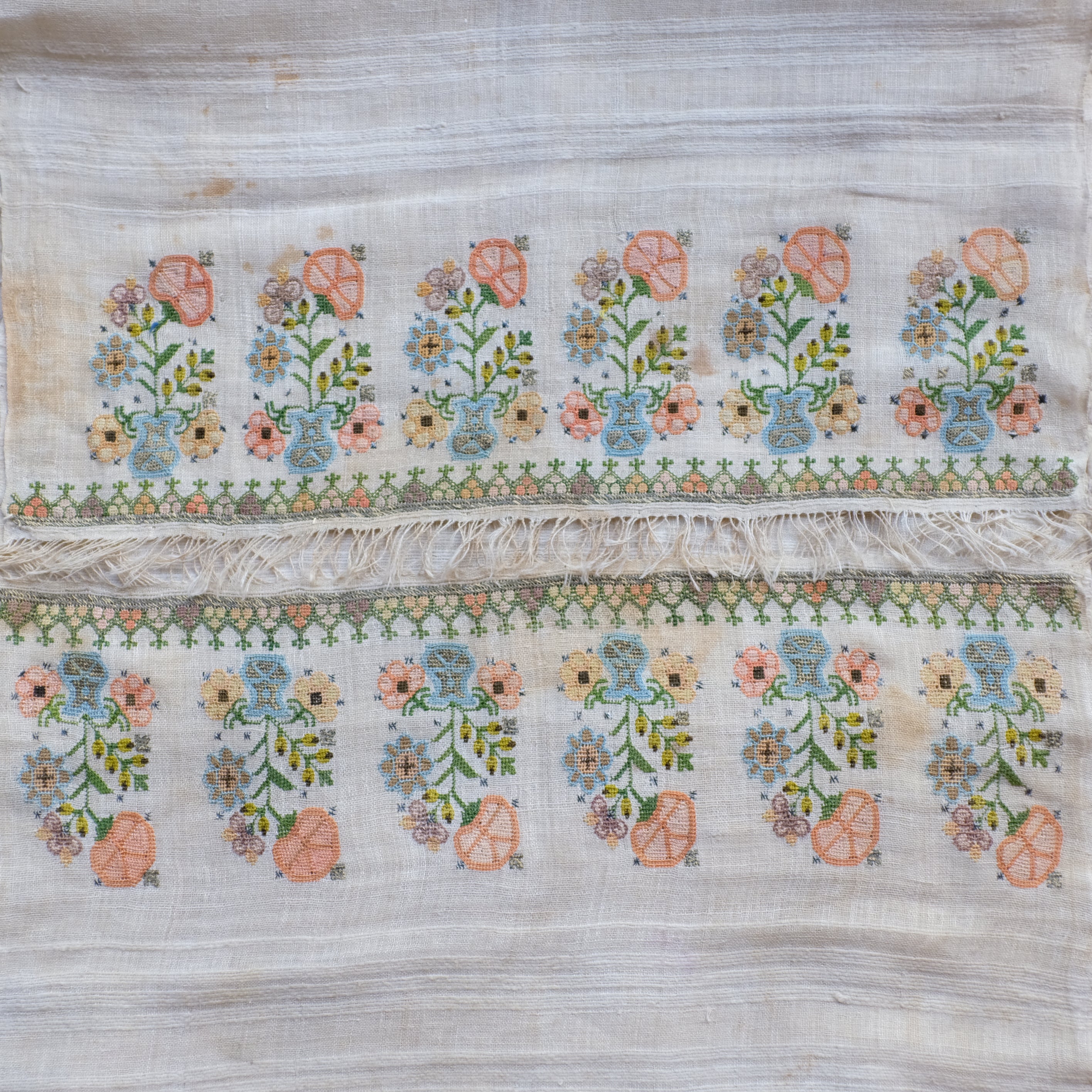 Antique Embroidered Turkish Towel