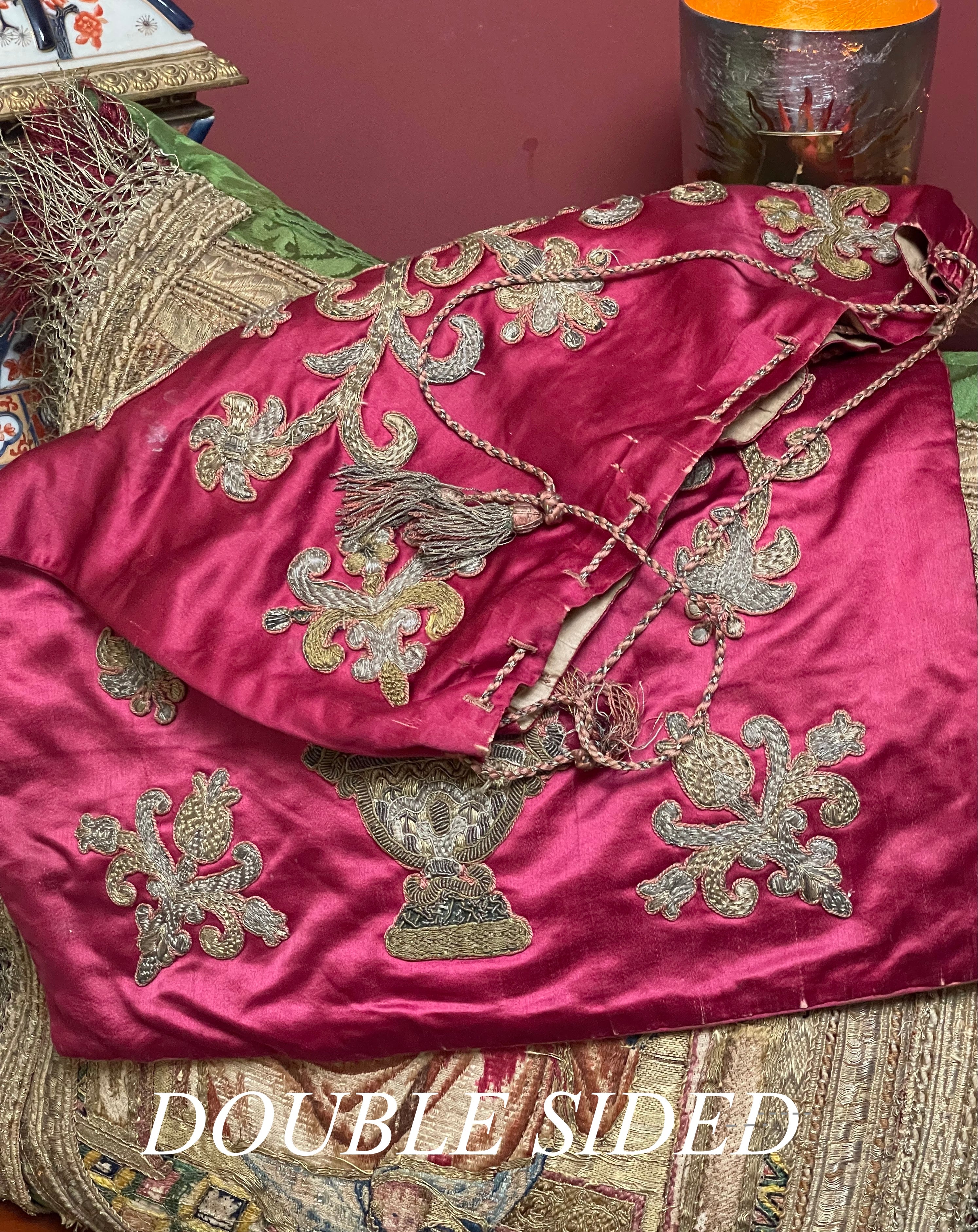 18th Century Ottoman Embroidery  Document / Book Bag