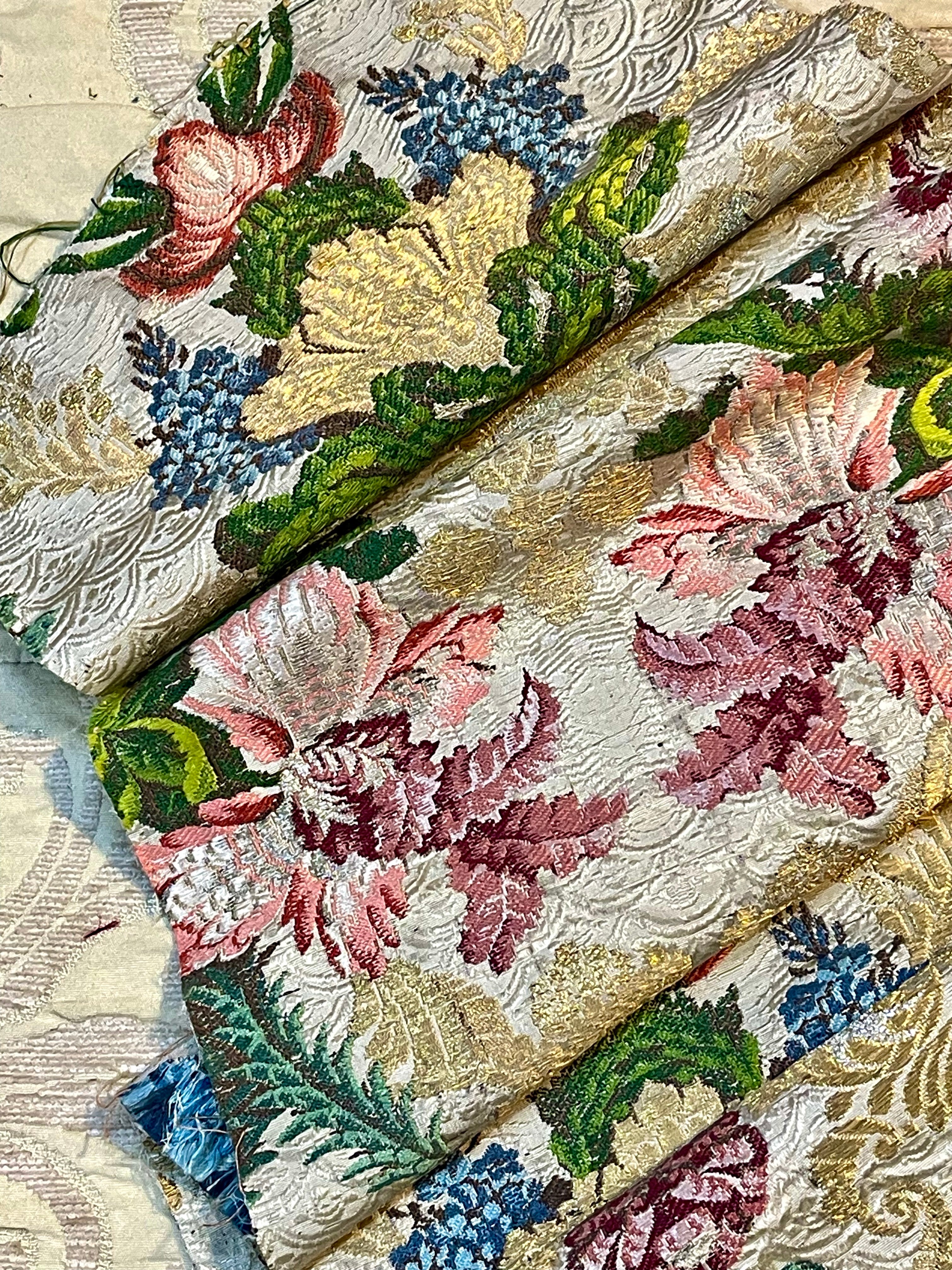 18th Century French Lyon Silk Brocade