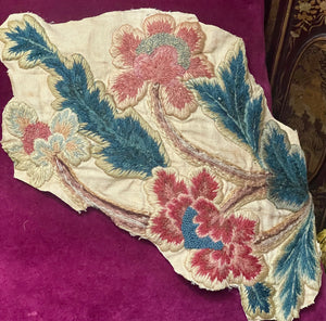 17th Century English Crewel Work Project  Panel