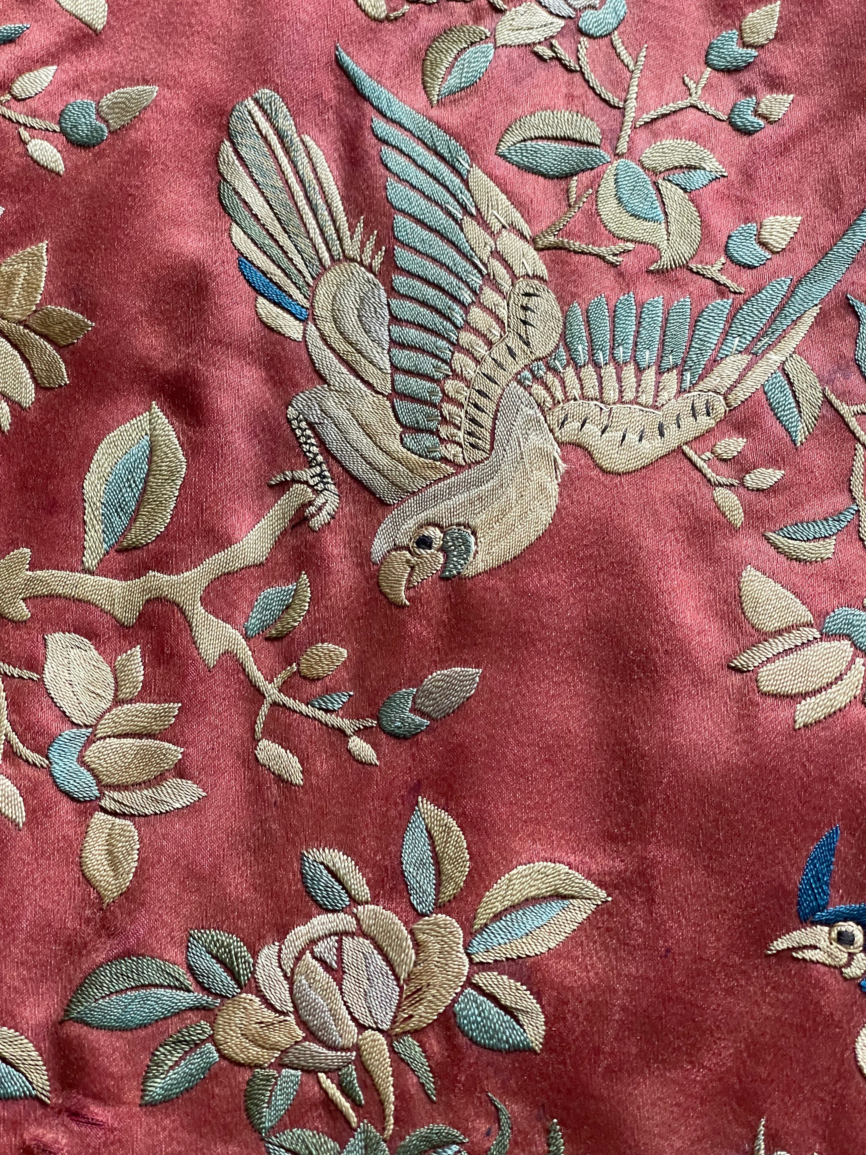 Antique Chinese Silk Embroidery Banners