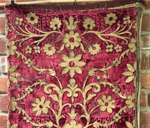 Renaissance Velvet Panel Circa 1600