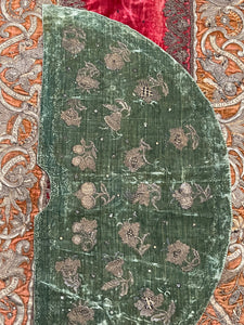 RESERVED  FOR M   18th Century Ottoman Metal Embroidered Silk Velvet