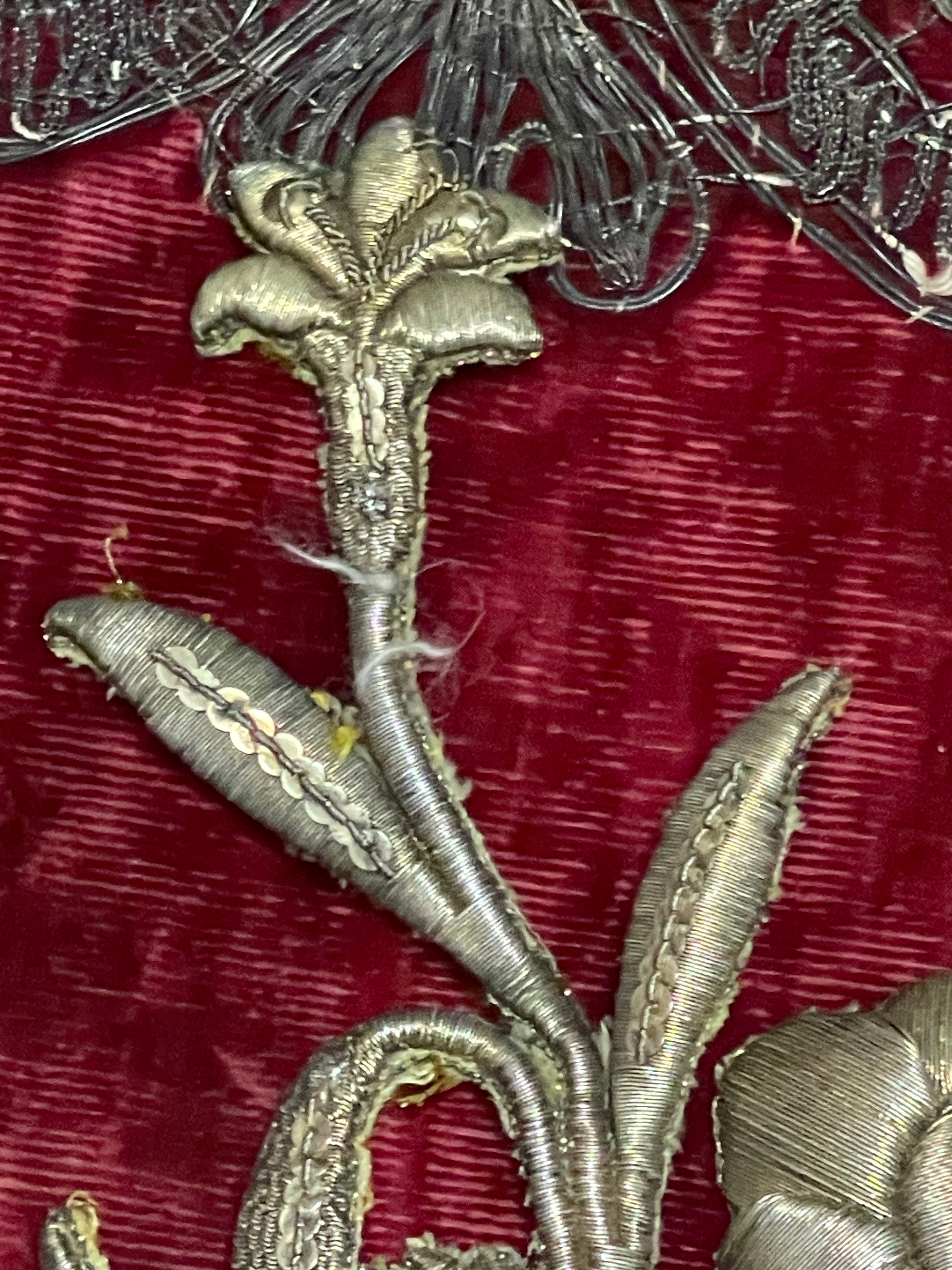 Antique Gold Metallic Embroidered Applique