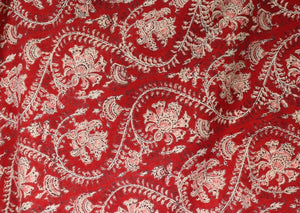 Antique Kalamkari Indo Persian Block Printed Textile