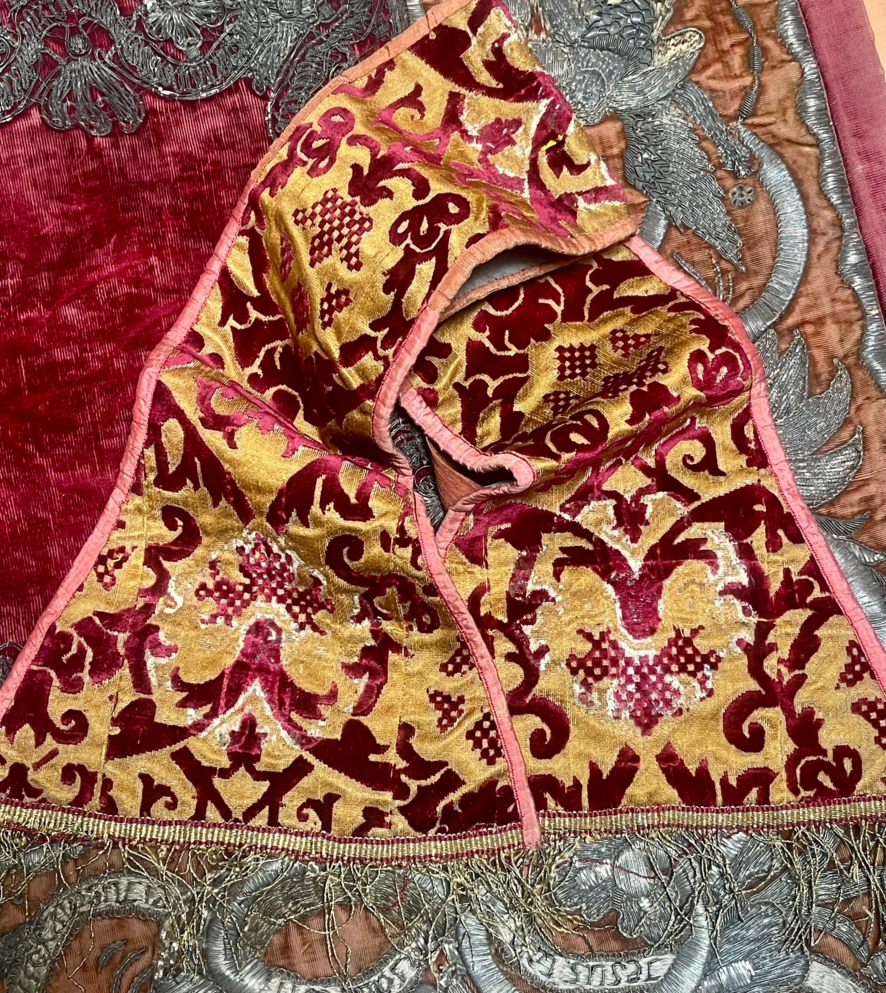 17th Century Silk Velvet Vestment Maniple
