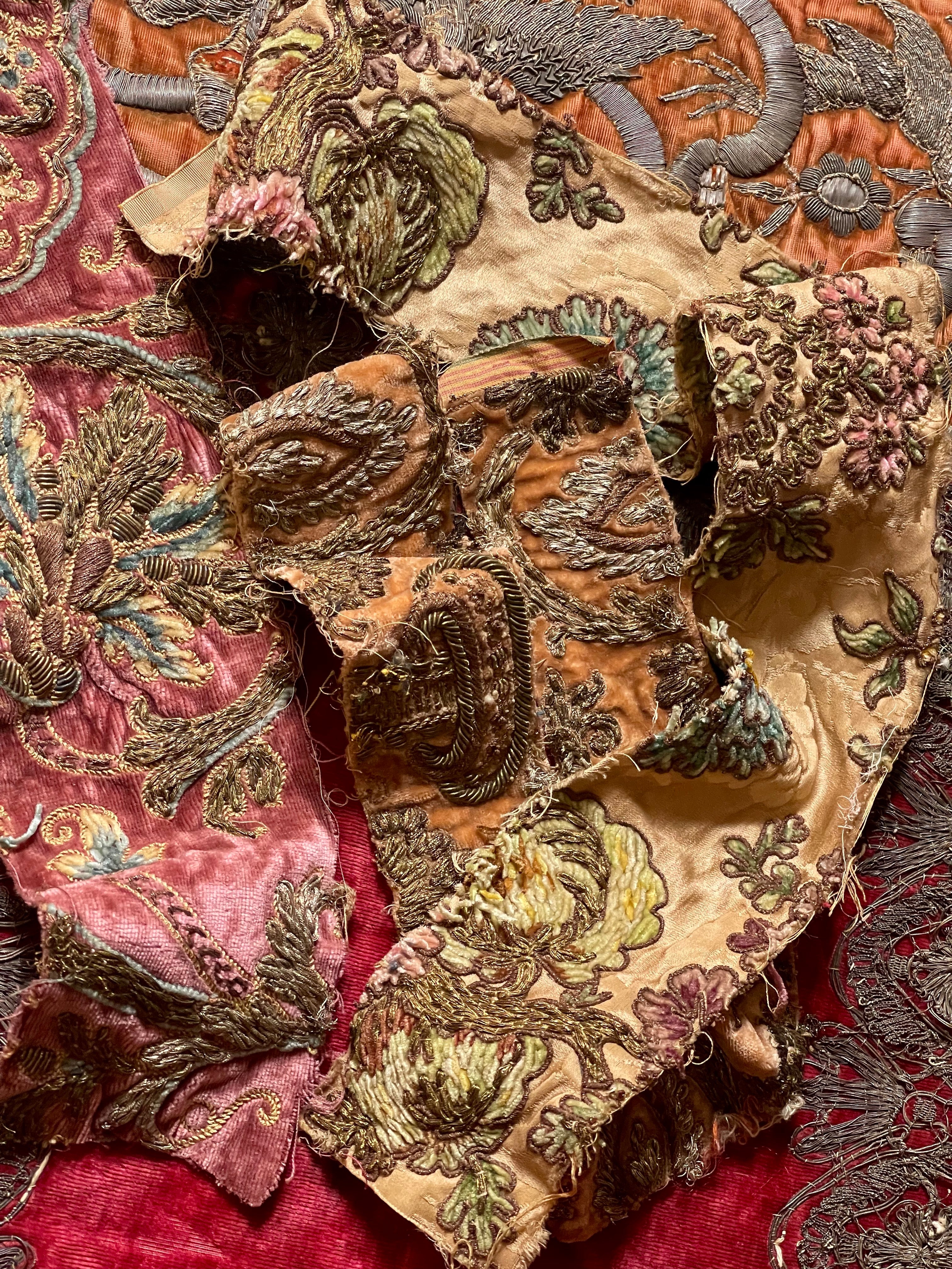 Antique Metallic Embridered Silk Velvet Project Group