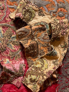 Antique Metallic Embridered Silk Velvet Project Group