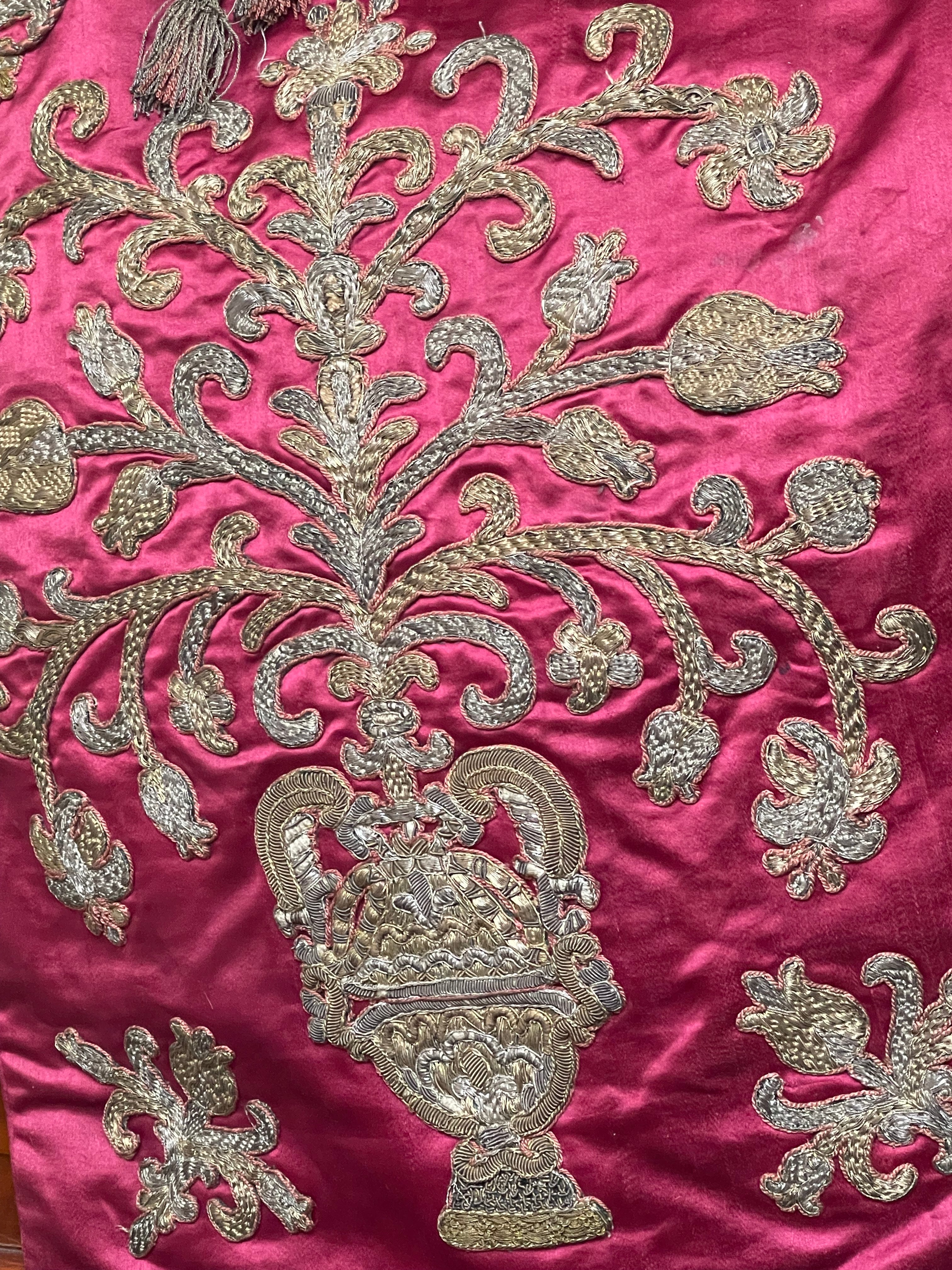 18th Century Ottoman Embroidery  Document / Book Bag