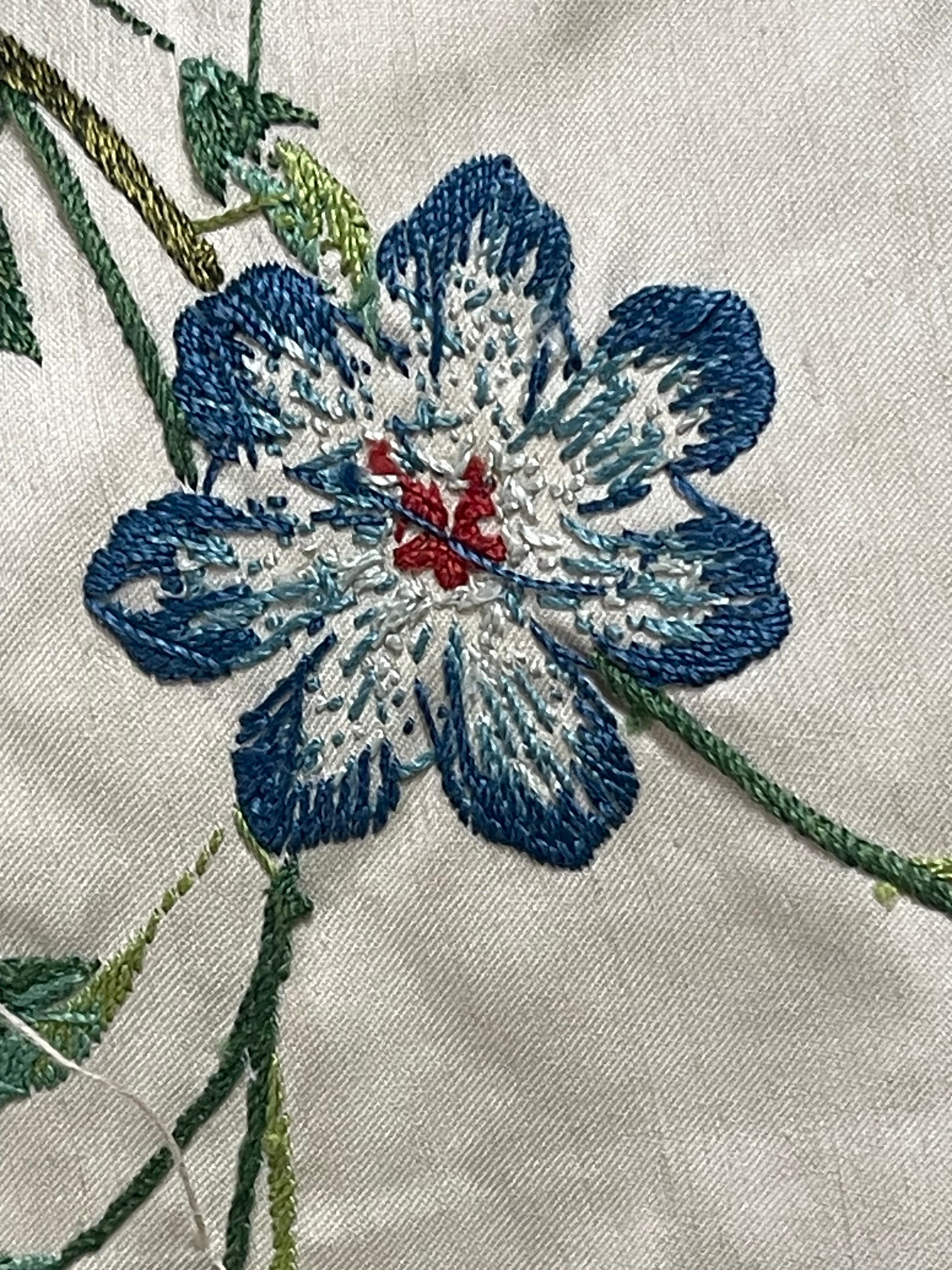 18th Century Embroidered Silk