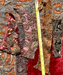 Antique Metallic Embroidered Silk and Velvet Project Group