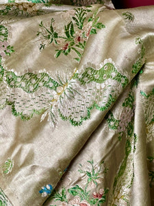 18th Century Lyon Silk Brocade Valance