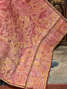 16th Century Silk Lampas Panel