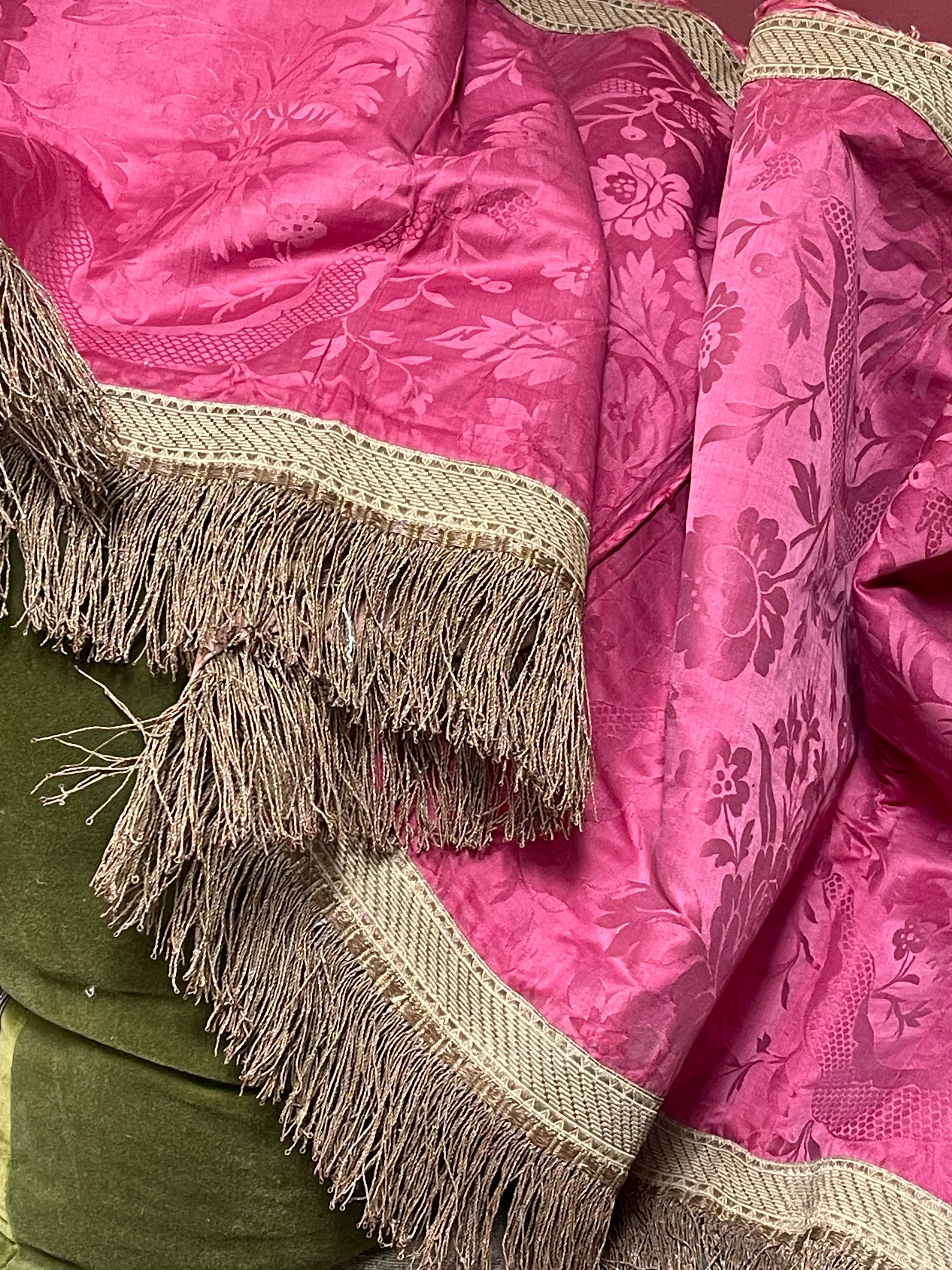 Antique Silk Damask Valance