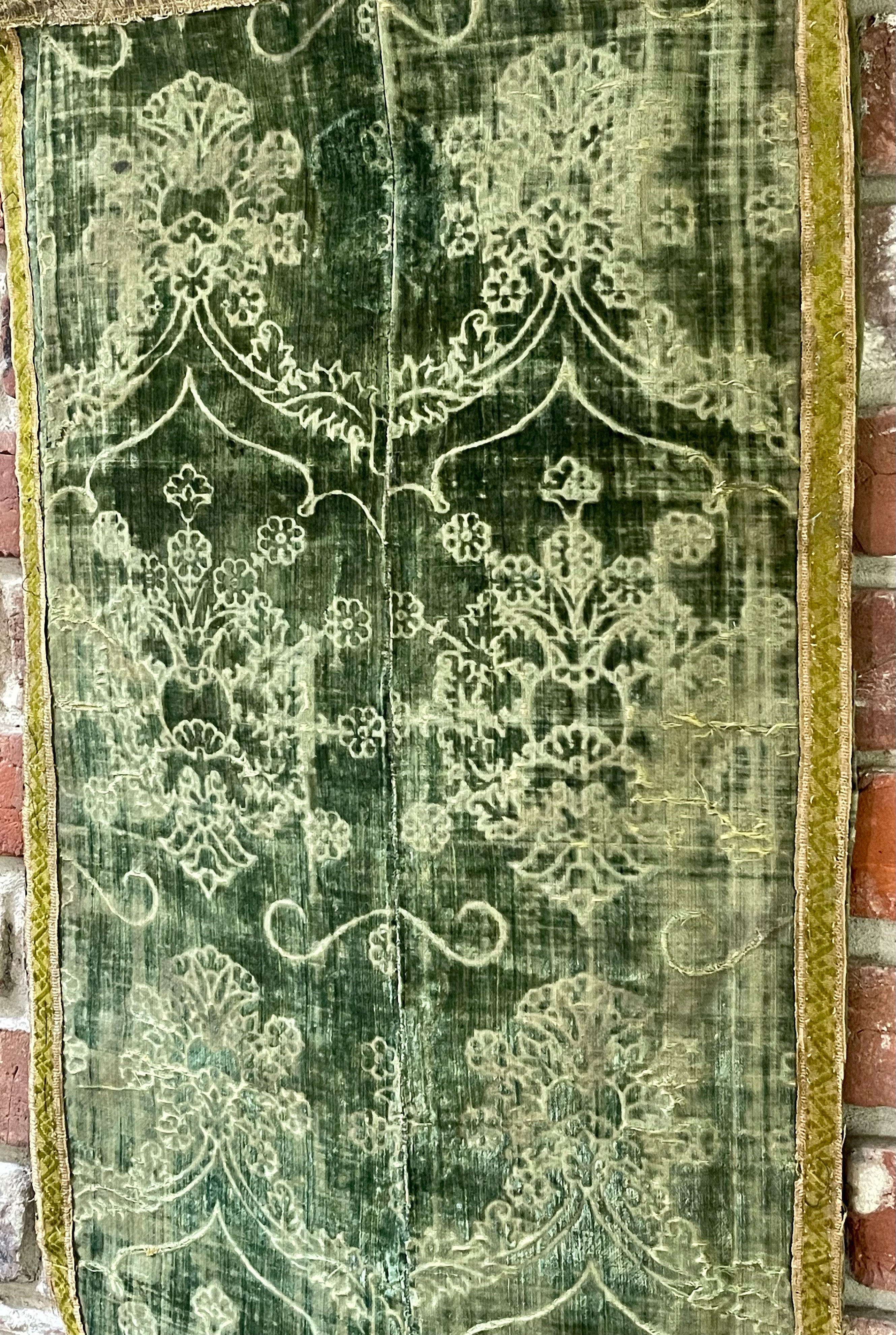 15th Century Silk Velvet Ferronerie Pattern