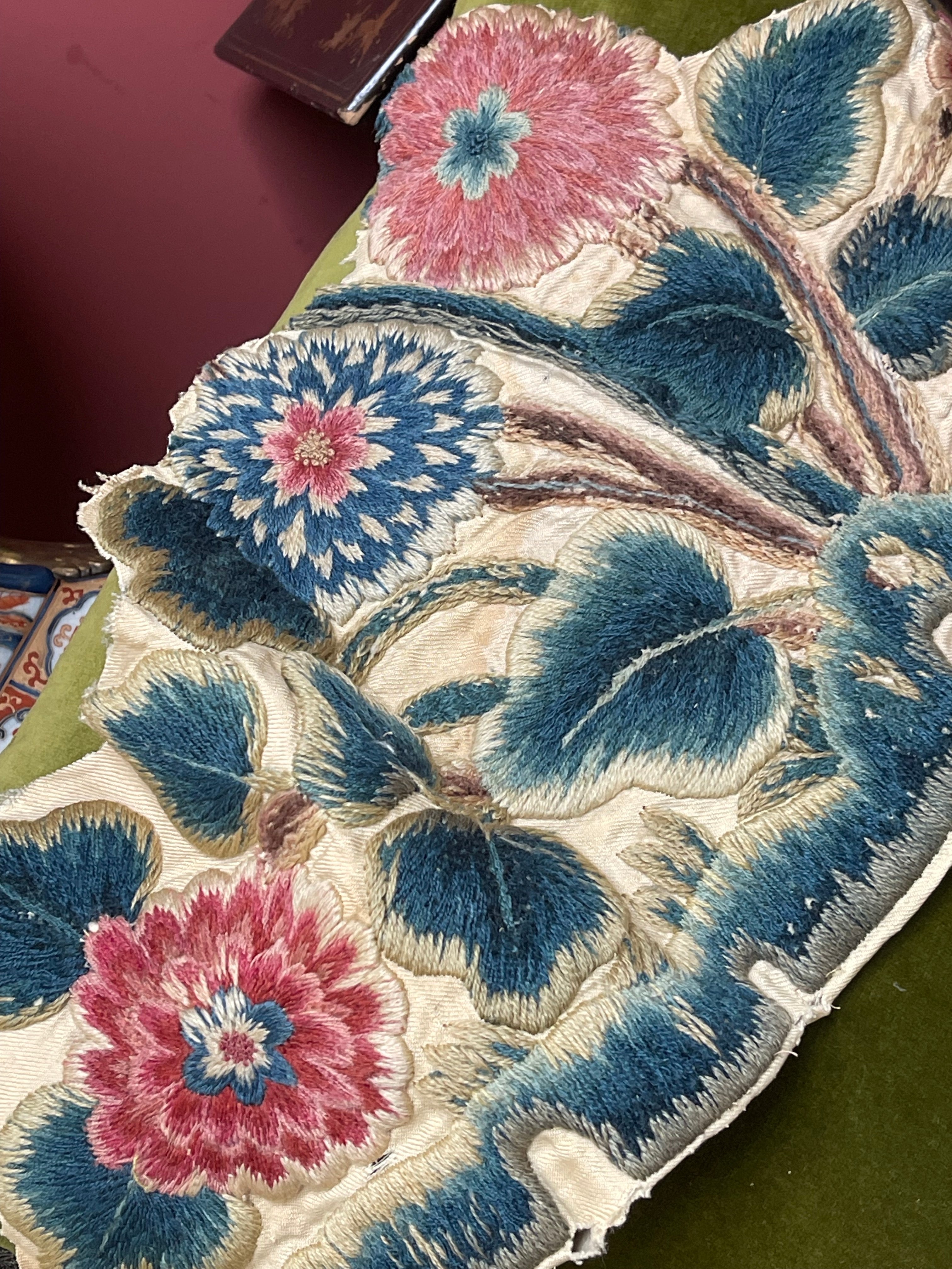 17th Century English Crewelwork Panel