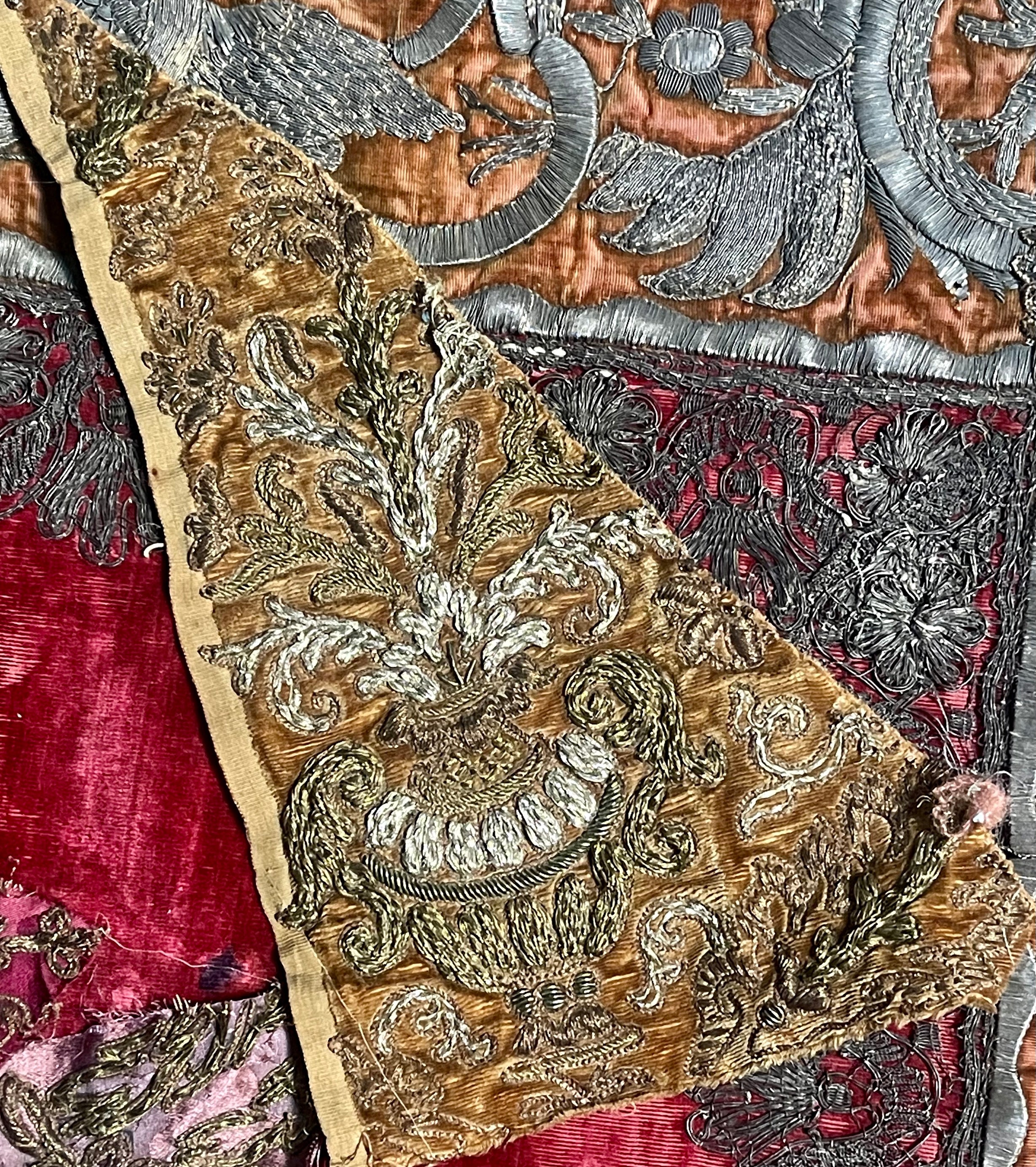 Antique Embroidery Gold Silver Metallic Project Panels