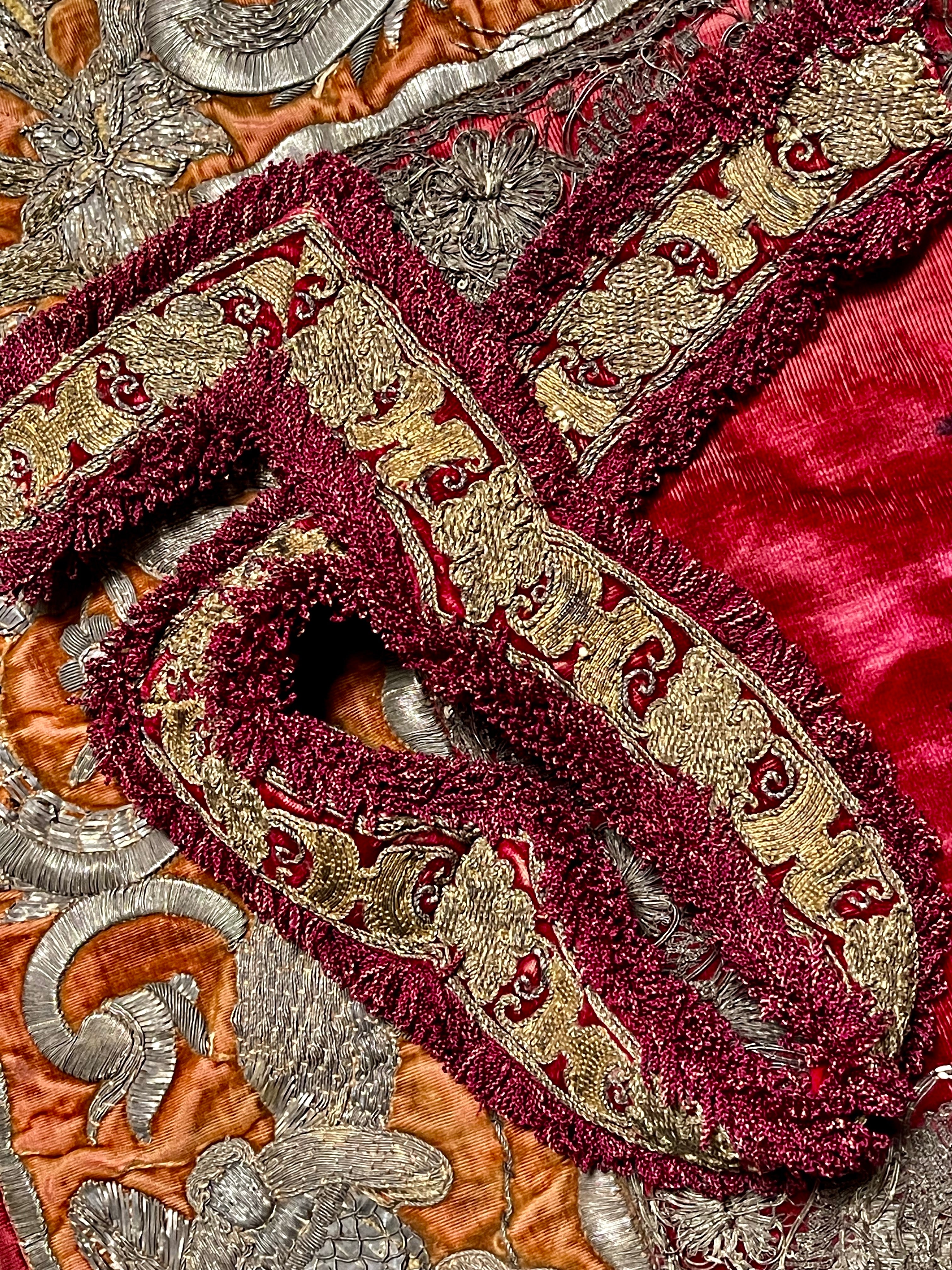 17th Century Venetian Silk and Metal Thread Trim