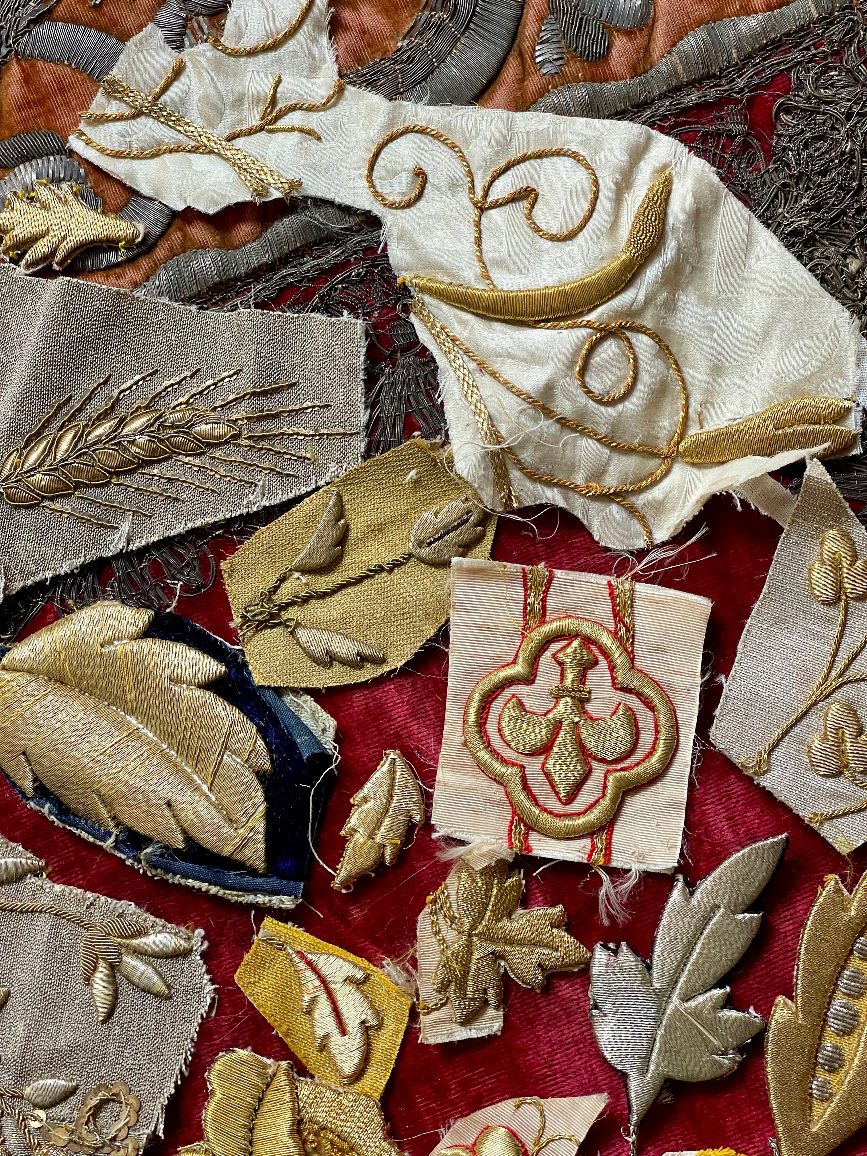 Antique Gold Silver Metallic Applique Project Group