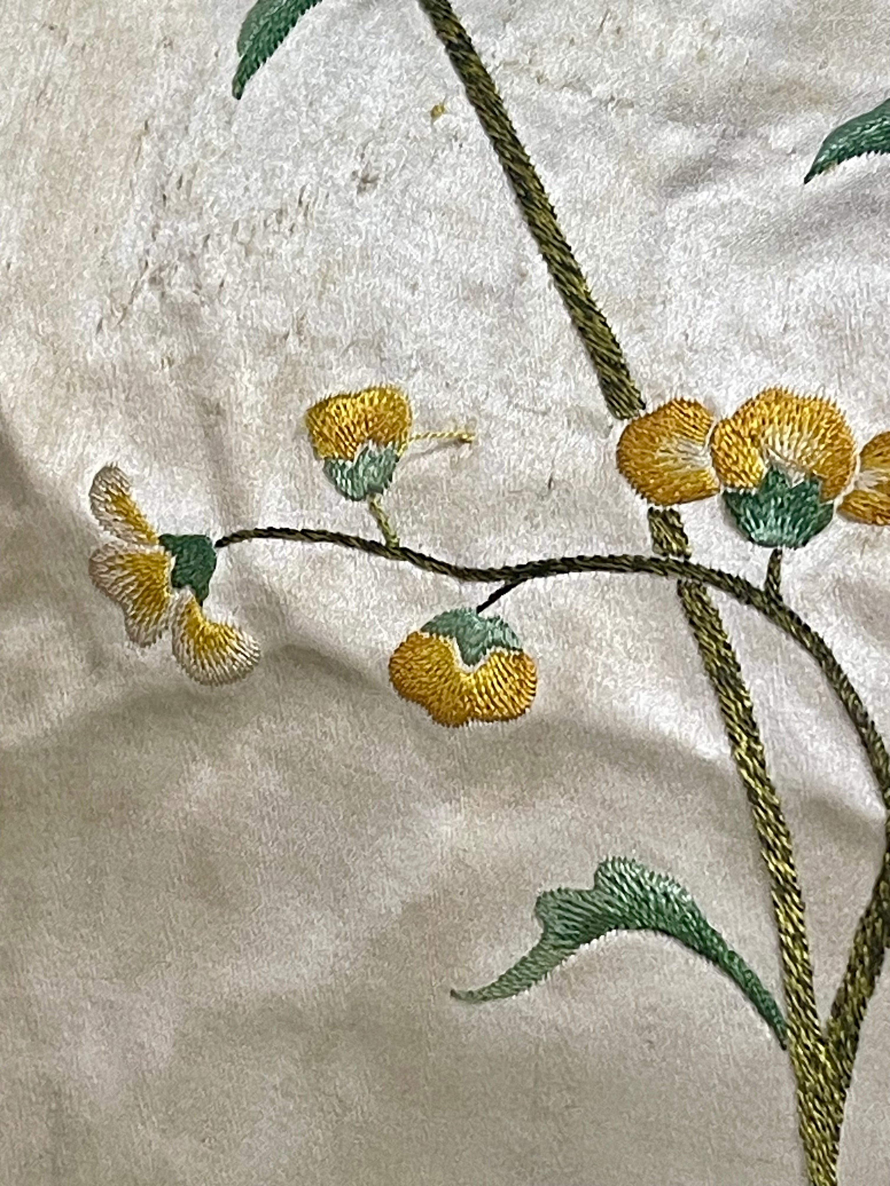 18th Century Embroidered Silk