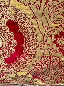 Renaissance Silk Velvet 16th Century Pomegranates