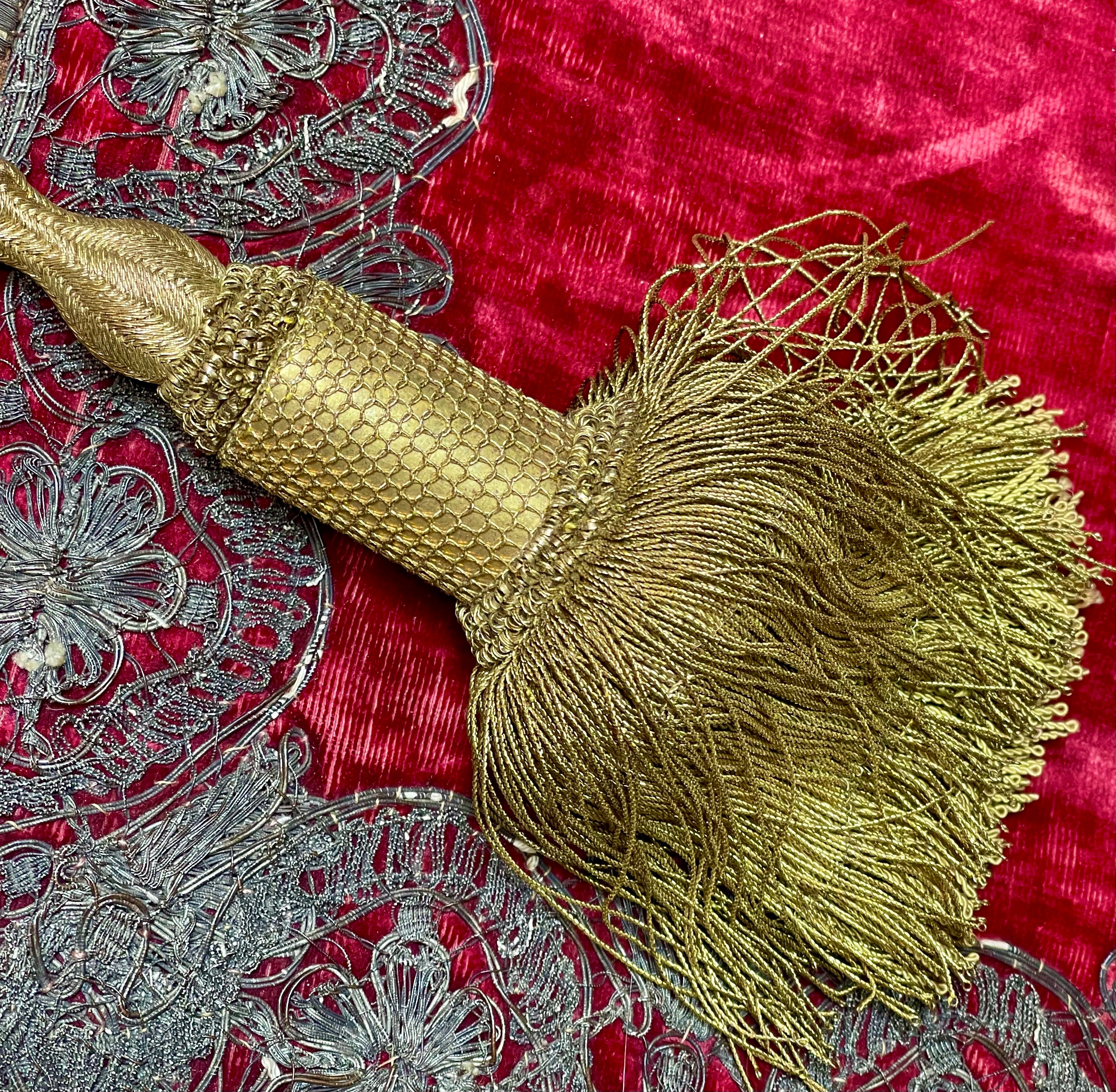 Antique Gold Metallic Tassels PAIR