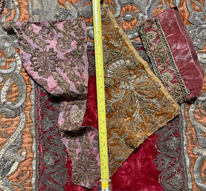Antique Metallic Embroidered Silk and Velvet Project Group