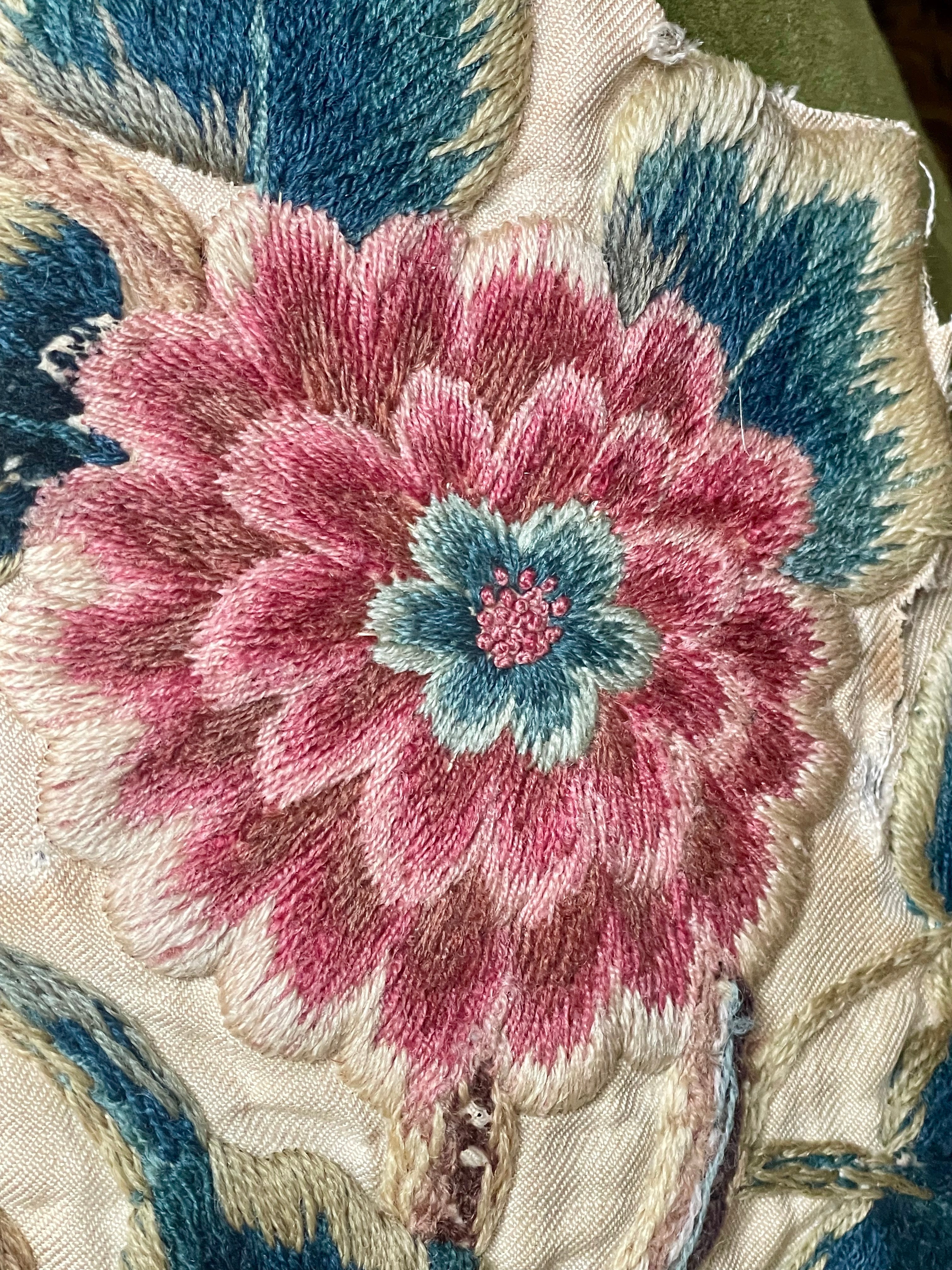 17th Century English Crewelwork Panel