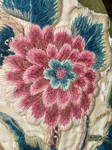 17th Century English Crewelwork Panel