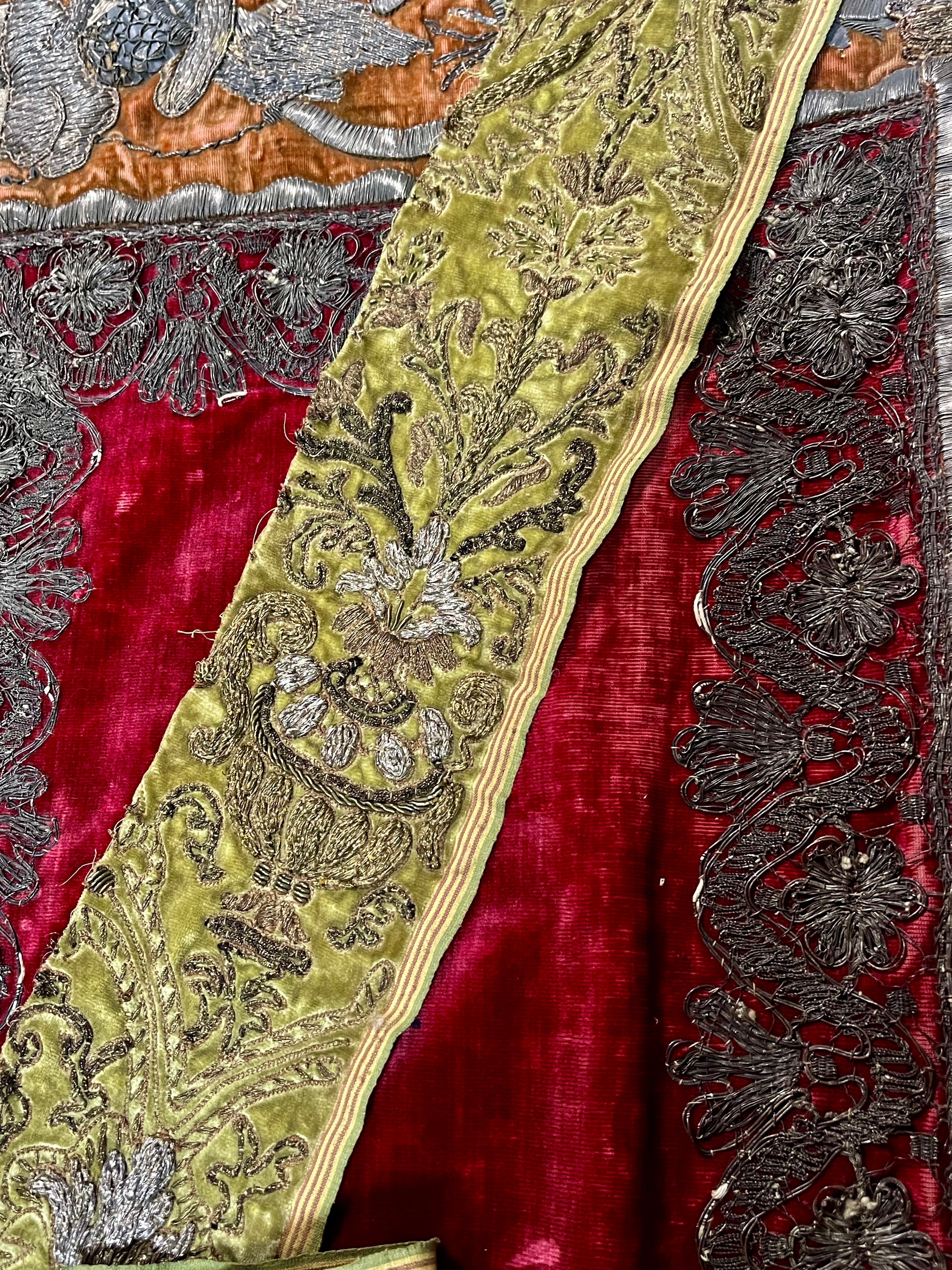 Antique Venetian Velvet Metallic Embroidery