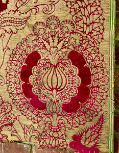 16th Century Silk Velvet Renaissance Pomegranates