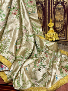 18th Century Lyon Silk Brocade Valance