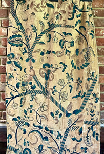 17th Century English Crewel Work Curtain