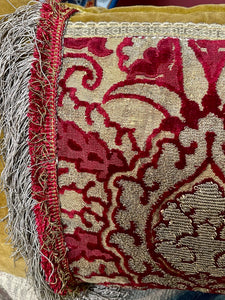 Antique Pillow 16th Century Venetian Pomegranate Panel