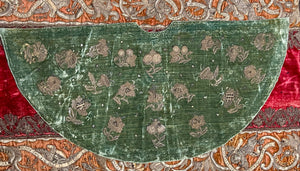 RESERVED  FOR M   18th Century Ottoman Metal Embroidered Silk Velvet