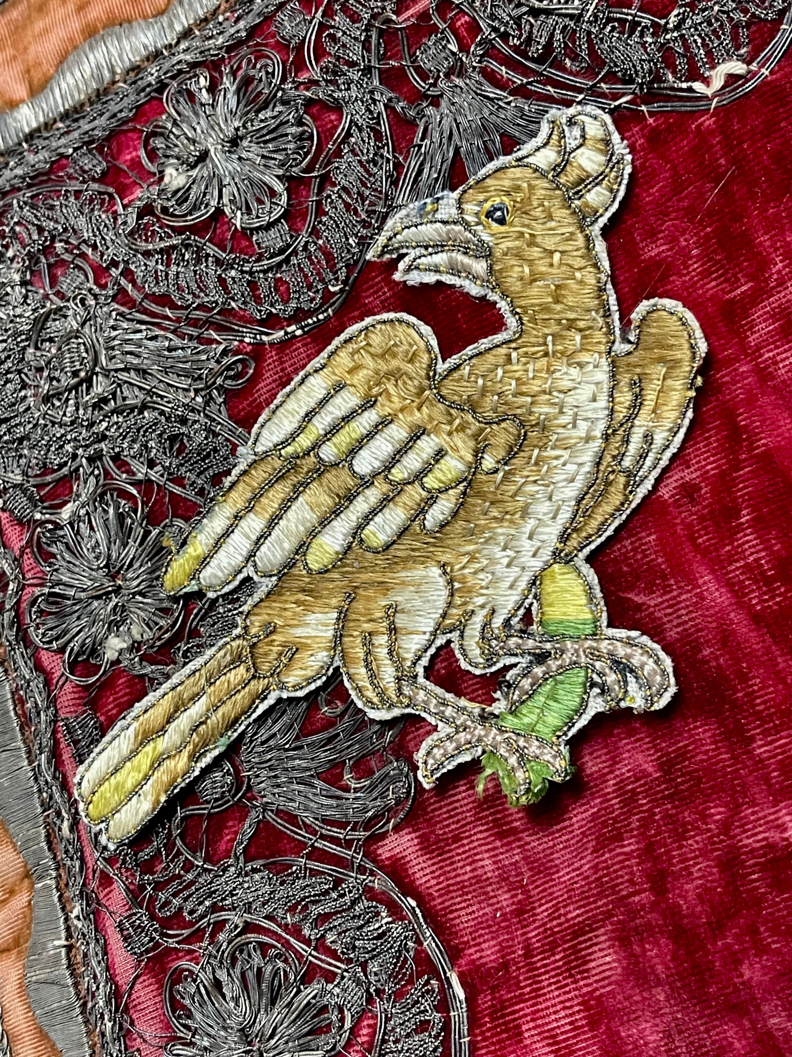 17th Century Needlework Slip   BIRD